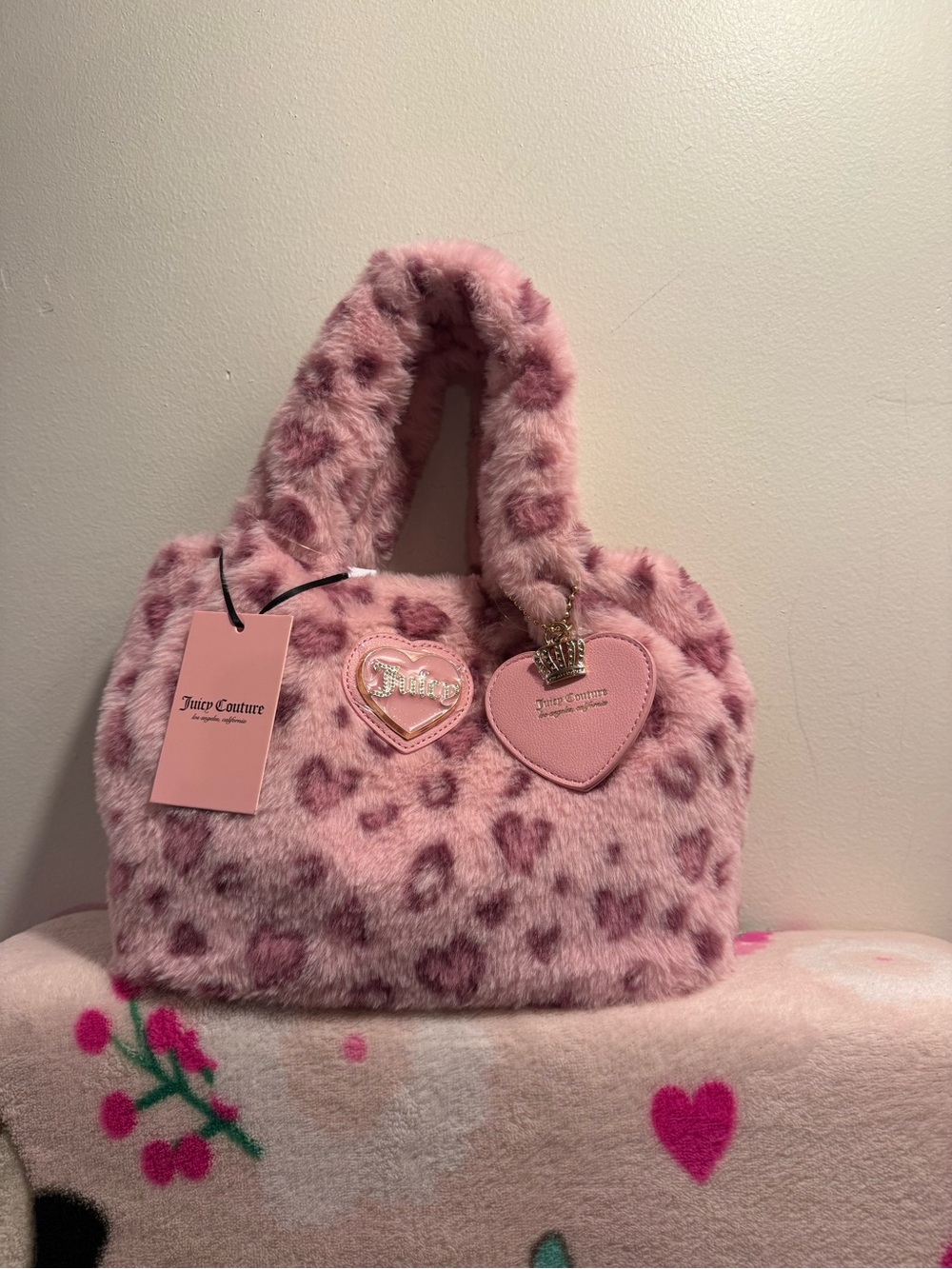 VIRAL NWT Juicy Couture Pink Leopard Mini Tote Bag